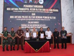 Oktober 31, 2024olehadmin Sukseskan Program Asta Cita Presiden Prabowo, Polres Blitar tandatangani MOU dengan Pemkab Blitar wujudkan Swasembada Pangan