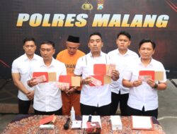 *Kapolres Malang Tahan oknum Kades , Gelapkan Uang Warga Modus Bebaskan Tersangka Perjudian*