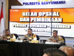 Tingkatkan Kinerja Dan Pelayanan, Polresta Banyuwangi Laksanakan Gelar Opsnal Dan Pembinaan*