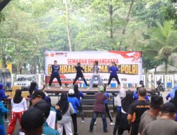 Polres Malang Gelar Olahraga Bersama TNI-Polri dan Warga, Sajikan Layanan Publik hingga Makan Gratis
