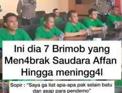 Ini  dia 7 Brimob yang Menabrak saudara Affan Hingga meninggal
