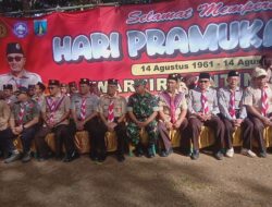 Upacara Hari Pramuka ke-64 dan Penutupan Kegiatan Perkemahan di Kecamatan Bantur