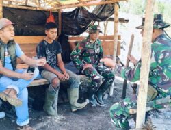 Wujudkan Kemanunggalan, Satgas TMMD Lakukan Komsos Bersama Warga Desa Kute Keramil