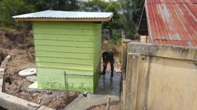 Kolaborasi TNI dan Masyarakat Hasilkan Fasilitas MCK di Wilayah Pedesaan Aceh Tengah