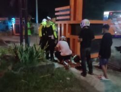 Pembalap Liar Terjatuh di Depan Rumah Makan Chairis Indah Ngawi, Motor Ninja Terpelanting