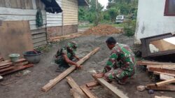 Rumah Ibu Kasnawati Hampir Rampung, TMMD Kodim 0106 Tunjukkan Progres Positif