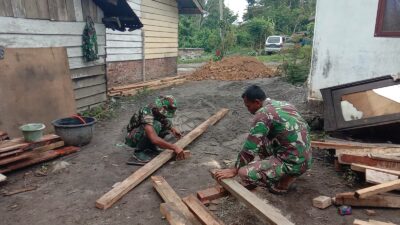 Rumah Ibu Kasnawati Hampir Rampung, TMMD Kodim 0106 Tunjukkan Progres Positif