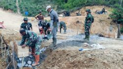 Satgas TMMD Kodim 0106/Aceh Tengah Pastikan Gorong-Gorong Tahan Lama Lewat Pembuatan Leneng