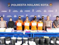 Satresnarkoba Polresta Malang Kota Berhasil Bongkar Jaringan Narkoba, Sita 3,2 Kg Sabu dan 2.480 Butir Ekstasi
