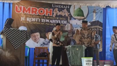 Pemdes Gampingan Kembali Gelar Undian Umrah Gratis Bersama Donatur H. Rofi’i Iswahyudi, Wujud Apresiasi bagi Pejuang Sosial